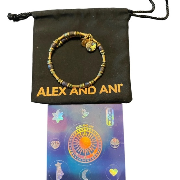 Alex and Ani Jewelry - Alex And Ani, Wraparound Abalone Bead Aurora, Blaze Bracelet New